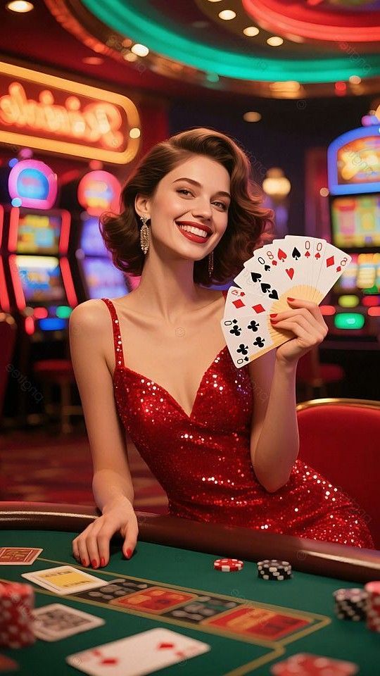 Live dealer at giga slot blackjack table with professional studio setup